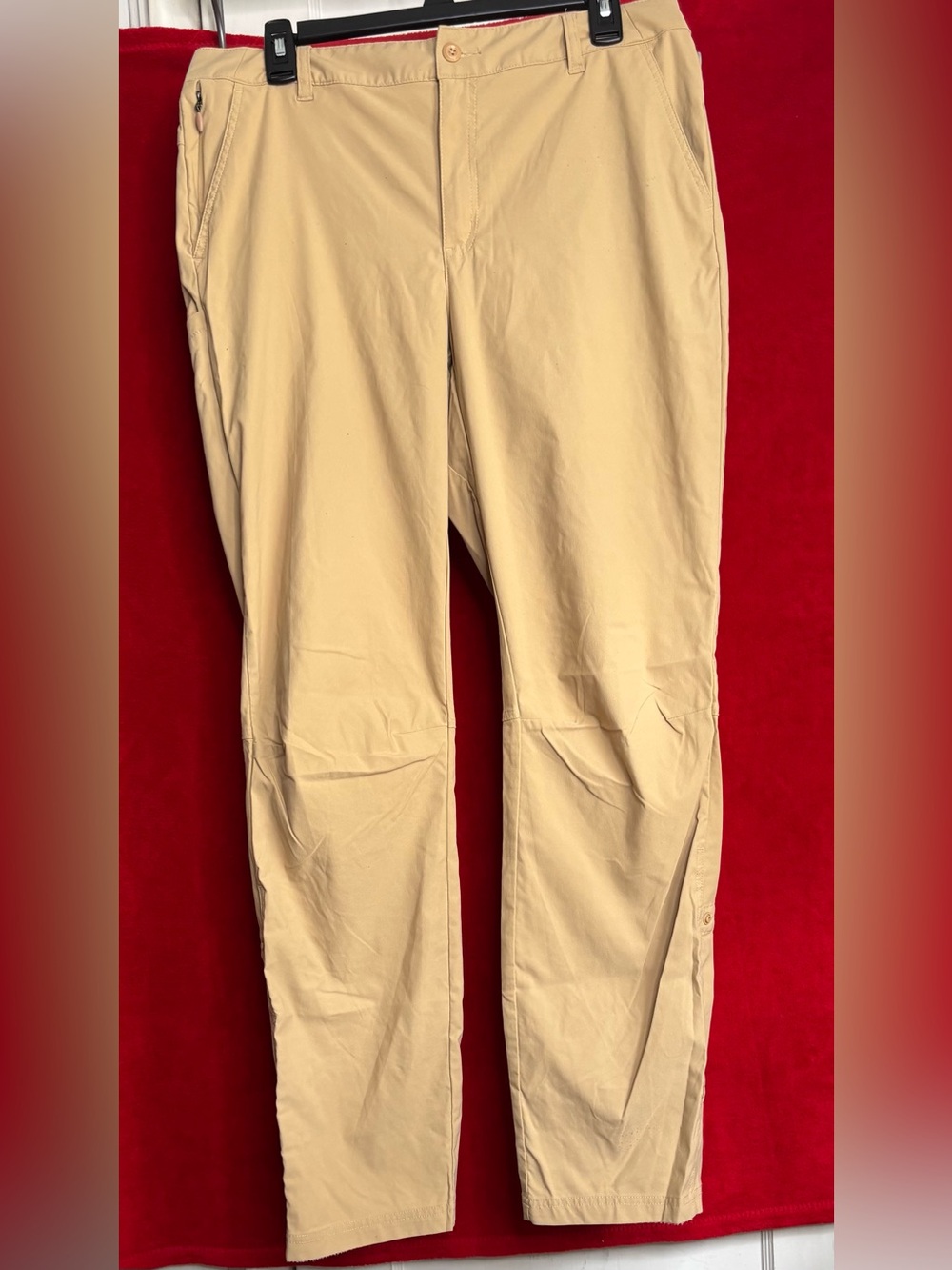 Columbia Saturday Trail Roll Up Pants Hiking Khaki Tan Convertible 12R